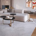 Ver imagem 1 de Kit Mesa Centro e Lateral Chanfrada Pes Metal Dourado Nero Artesano