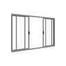 Janela Vitrô 4 Folhas 1,50m X 1,00m sem Grade em Alumínio Cinza – Vitrolar - 2