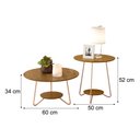 Ver imagem 1 de Conjunto Sala Mesa Centro E Apoio Liz Pés De Ferro Freijo