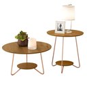 Ver imagem 2 de Conjunto Sala Mesa Centro E Apoio Liz Pés De Ferro Freijo