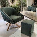 Ver imagem 4 de Puff Quadrado Sued Premium Verde Musgo Sua Casa Decor