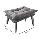 Ver imagem 2 de Puff Opala Slim Suede Pés Palito Decorativo Sala de Estar - Mercado Dos Móveis:marrom