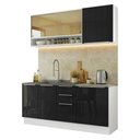 Ver imagem 2 de Armário de Cozinha Compacta 180 cm Branco/Preto Lux Madesa 04