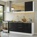 Ver imagem 1 de Armário de Cozinha Compacta 180 cm Branco/Preto Lux Madesa 04