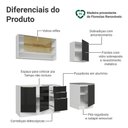 Ver imagem 4 de Armário de Cozinha Compacta 180 cm Branco/Preto Lux Madesa 04