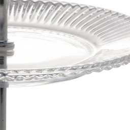 Kit 5 Porta Doces Festas Duplo 2 Andares 23x25cm Cristal Salgados Docinhos - 5 Kit 5 Porta Doces Festas Duplo 2 Andares 23x25cm Cristal Salgados Docinhos - 5