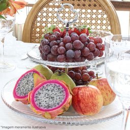 Kit 5 Porta Doces Festas Duplo 2 Andares 23x25cm Cristal Salgados Docinhos - 6 Kit 5 Porta Doces Festas Duplo 2 Andares 23x25cm Cristal Salgados Docinhos - 6