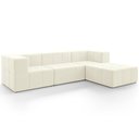 Ver imagem 1 de Sofá 3 Lugares para Sala Living Modular com Puff 264cm Lancaster F04 Veludo Bege - Lyam Decor