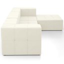 Ver imagem 4 de Sofá 3 Lugares para Sala Living Modular com Puff 264cm Lancaster F04 Veludo Bege - Lyam Decor