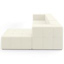 Ver imagem 7 de Sofá 3 Lugares para Sala Living Modular com Puff 264cm Lancaster F04 Veludo Bege - Lyam Decor