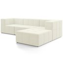 Ver imagem 6 de Sofá 3 Lugares para Sala Living Modular com Puff 264cm Lancaster F04 Veludo Bege - Lyam Decor