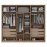 Guarda Roupa Casal 6 Portas Atrice Cômoda Lume 5 Gavetas e Cabeceira King Petra Avena Touch Demartêz - 3