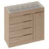 Guarda Roupa Casal 6 Portas Atrice Cômoda Lume 5 Gavetas e Cabeceira King Petra Avena Touch Demartêz - 4