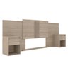 Guarda Roupa Casal 6 Portas Atrice Cômoda Lume 5 Gavetas e Cabeceira King Petra Avena Touch Demartêz - 5