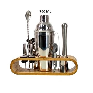 Kit Bartender Stylus Profissional com 12 Peças em Aço Inox UnyHome.