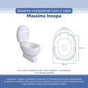 Ver imagem 3 de Assento Sanitário Tampa de Vaso Branco Resina Poliester Massima para Bacia Incepa