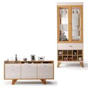 Ver imagem 7 de Conjunto Decorativo Cristaleira e Buffet Aparador Andorra-Noeli 2 Portas MDF-MDP Off White Gran Belo