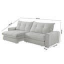 Ver imagem 5 de Sofá Firenze Veludo 02 Módulos de 120cm Meu Sofá Online B026 Veludo Prata