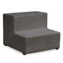 Ver imagem 1 de Escada Estética/ Pet com 2 Degraus Estofada em Veludo Altura 26cm:Chumbo
