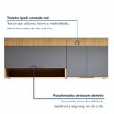 Ver mais imagens de Cozinha Completa Modulada 3 Peças 5 Portas 2 Gavetas 100% MDF Realeza Premium Cinza/Carvalho/Titânio