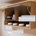 Ver imagem 6 de Cozinha Completa Modulada 3 Peças 5 Portas 2 Gavetas 100% MDF Realeza Premium Cinza/Carvalho/Titânio