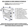 Carrinho Gourmet Mesa Churrasco Churrasqueira Madeira Maciça Pinus Multiuso Auxiliar Vintage Retro - 2