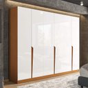 Ver imagem 1 de Guarda Roupa Casal com 6 Portas e 4 Gavetas 240825 Linha Porto Politorno Móveis