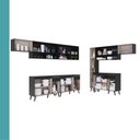 Ver imagem 6 de Armário de Cozinha Completa Atlanta Move com Vidro Carraro Preto Touch