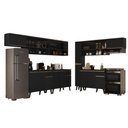 Ver imagem 2 de Armário de Cozinha Completa Atlanta Move com Vidro Carraro Preto Touch