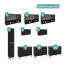 Ver imagem 4 de Armário de Cozinha Completa Atlanta Move com Vidro Carraro Preto Touch