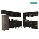 Ver imagem 3 de Armário de Cozinha Completa Atlanta Move com Vidro Carraro Preto Touch