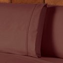 Ver imagem 3 de Jogo de Cama Lençol Queen Conforto Percal 300 Fios 4 Peças - Vinho