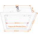 Ver imagem 2 de Plafon Branco Quadrado Aluminio de Embutir Vidro Filetado 20