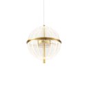 Ver imagem 1 de Lustre Pendente Nordecor Miza 2952 Ouro Brilho Led Bivolt