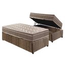 Ver imagem 1 de Cama Box Baú Solteiro: Colchão Anatômico Paropas D33 / EP Confort Ultra Firme + Base CRC Suede Brown
