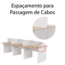 Ver imagem 3 de Bancada de Trabalho 6 Lugares Cor:legno Salinas com Branco