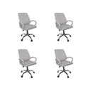 Ver imagem 1 de Kit 4 Cadeiras de Escritório Esteirinha Mesh Ergonômica - Branco