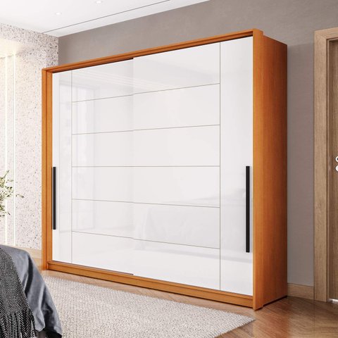 Guarda Roupa 180,1cm com 2 Portas de Correr e 2 Gavetas 240844 Lisboa Politorno Móveis