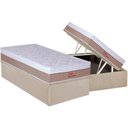 Ver imagem 1 de Cama Box Baú Solteiro: Colchão Anatômico Orthoflex Foggia Premier + Base Crc Suede Clean (88x188)
