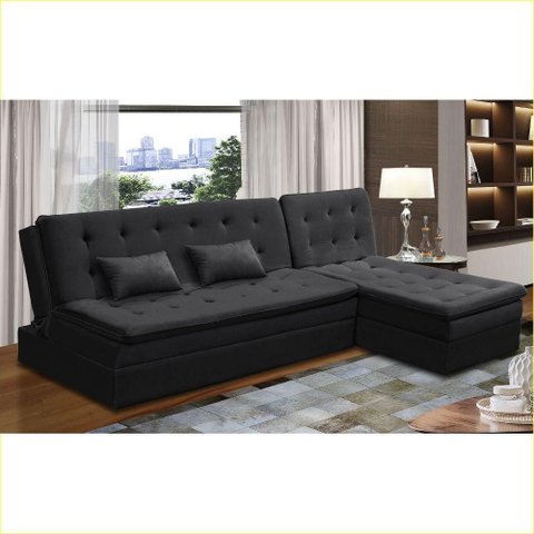 Sofá Cama King 5 Lugares 2,70m Agnes Suede Rover & Beato