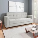 Ver imagem 2 de Kit Sofá 03 Lugares e 02 Poltronas Arezzo Linho Cinza Claro