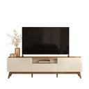 Ver imagem 1 de Rack Bancada Diadema Off White/Canela para TV até 75” - Mobler