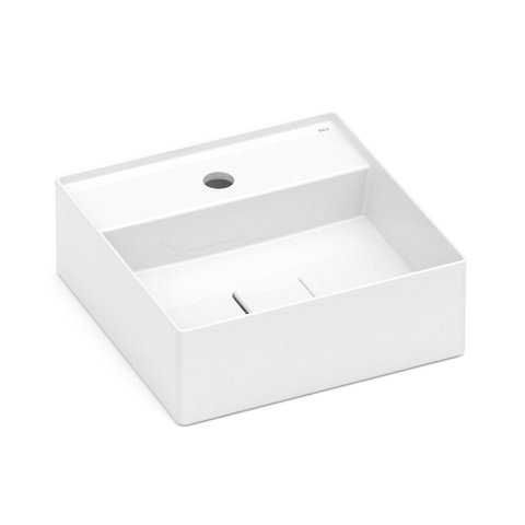 Cuba Apoio 35x35cm com Mesa Roca T8 Terra Branco A32787w000