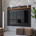 Ver imagem 6 de Painel Ripado Tv 50 Polegadas com Prateleira Monaco - Preto e Cedro