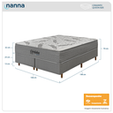 Ver imagem 2 de Cama Box + Colchão Queen Size Córdoba Molas Ensacadas Duo Face 158x198x70cm - Macio