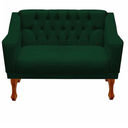 Kit Namoradeira + 1 Poltrona Decorativa Grécia - Dritex:suede Verde - 2