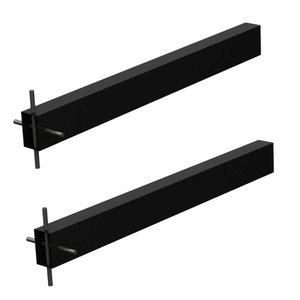 2 Suportes Pia Chumbar Bancada Mesa 40 Cm - Preto