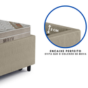 Ver imagem 7 de Bicama Box Solteiro Courino Linho Bege Areia 88x188 com Dois Colchões Airtech Molas Ensacadas