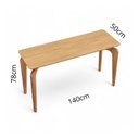 Ver imagem 6 de Aparador New Columbia em Madeira de Eucalipto Nobre e Tampo Mdf Lâmina Cinamomo 140cm - Champagne