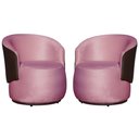 Ver imagem 1 de Kit 2 Poltronas para Recepção Confortável Orgânica - Veludo - Sv Decor:rosa Chiclete